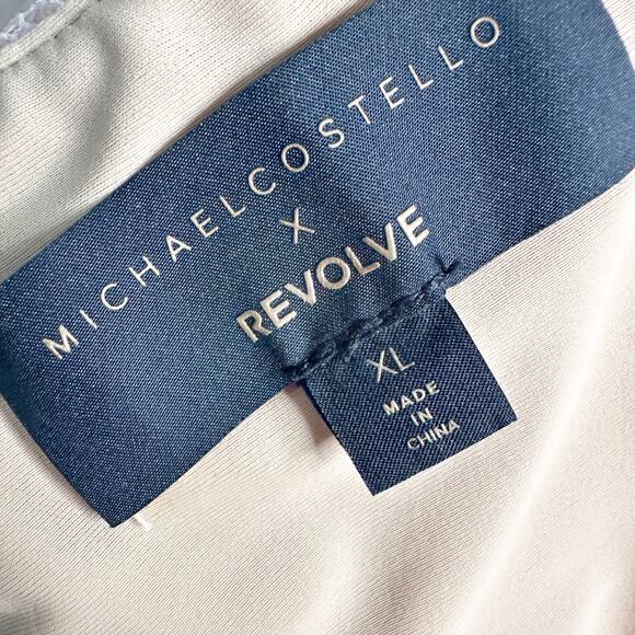 Michael Costello x Revolve Isadora Mini Dress in Baby Pink Blush Lace Size XL - Picture 9 of 13